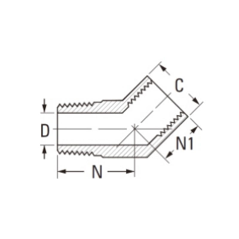 S.A.E pipe fittings 45° Street Elbow [Ref.SAE NO.130339]